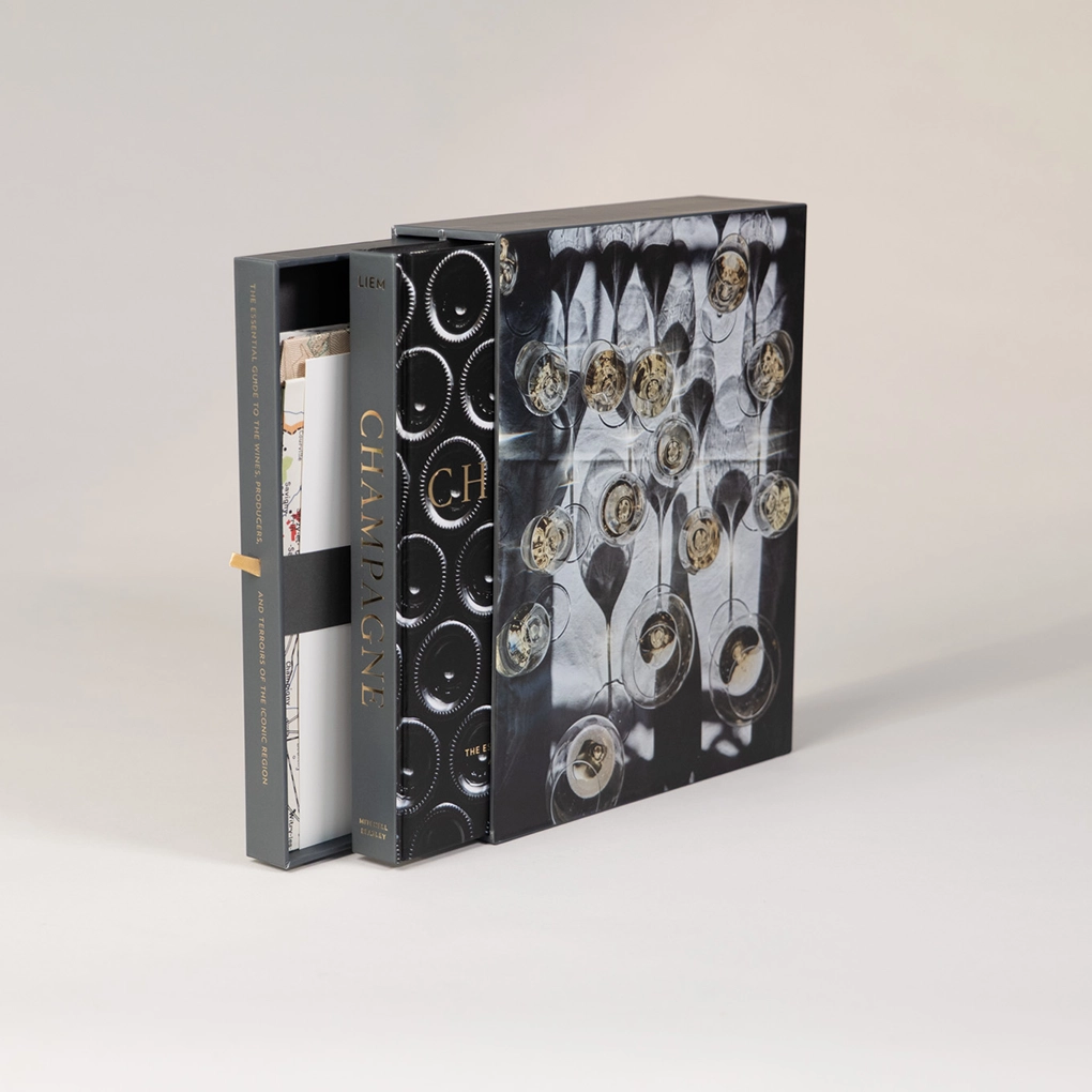 The slip case, featuring the maps drawer.